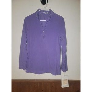 NEW Girls Spyder Speed Fleece XL Purple Solid 1/4 Zip Pullover Long Sleeve #877